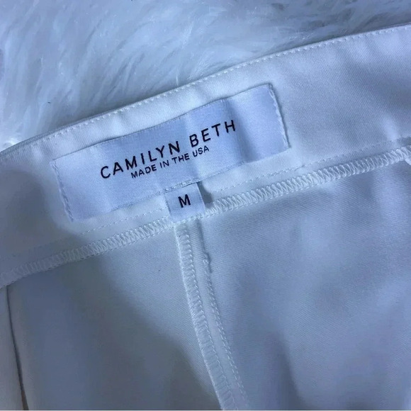 Camilyn Beth White Mae Wide Leg Pants Size Medium - Picture 4 of 7